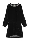 Isabel Marant Beniga Embellished Velvet Midi Dress In Black
