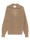 Isabel Marant Benny Half-zip Sweater In Brown