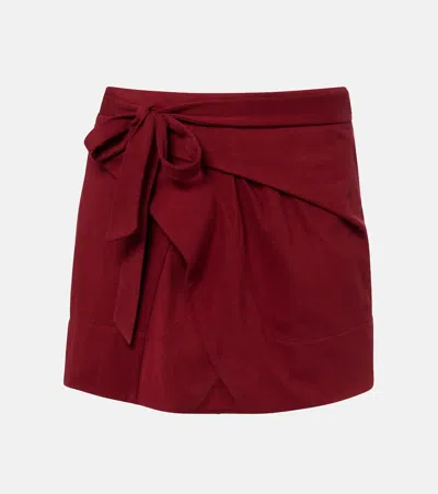 Isabel Marant Berenice Wrap-style Mini Skirt In Animal Print