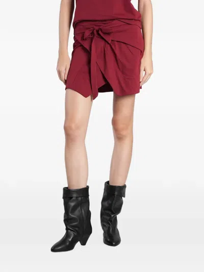 Isabel Marant Berenice Wrap-style Mini Skirt In Animal Print