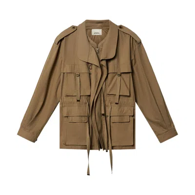 Pre-owned Isabel Marant Beriza Jacket 'khaki' | Tan | Women's Size 40 In Brown