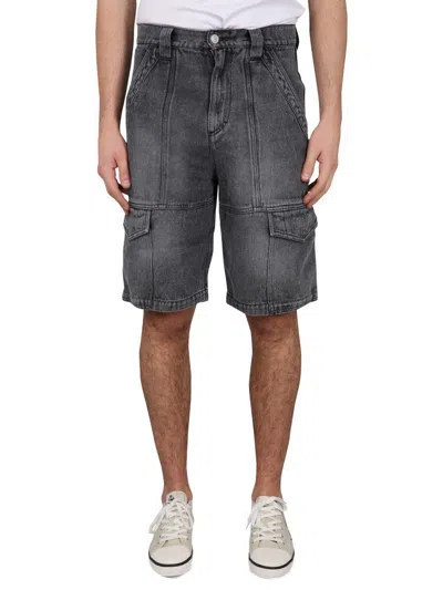 Isabel Marant Gray Timy Cargo Shorts In Grey