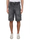 Isabel Marant Timy Bermuda Shorts Multiple Pockets In Black