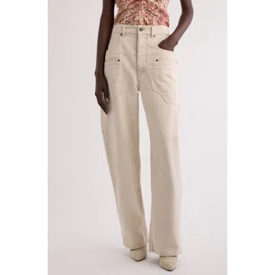 Isabel Marant Beryl Barrel Leg Jeans In Ecru