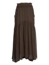 Isabel Marant Besma Elasticated-waist Maxi Skirt In Brown