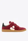 Isabel Marant Suede Sneakers With Rubber Sole And Contrast Heel Tab In Burgundy