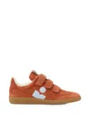 Isabel Marant Beth Calfskin Suede Low-top Sneakers In Orange