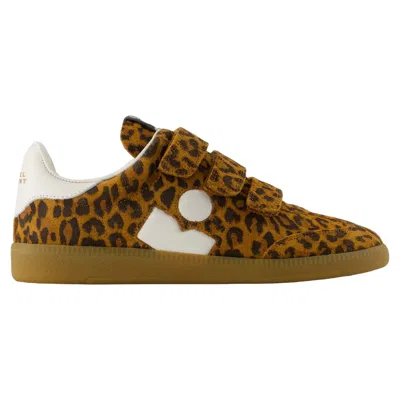 Isabel Marant Printed Suede Sneakers In Animal Print