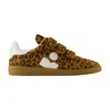 Isabel Marant Printed Suede Sneakers In Animal Print