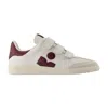 Isabel Marant Beth Gb Three-strap Calfskin Sneakers In White