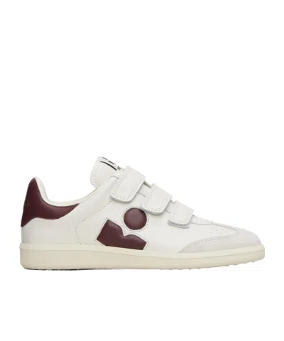 Isabel Marant Beth Gb Three-strap Calfskin Sneakers In White