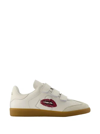 Isabel Marant Beth Gb Touch-strap Sneakers In White
