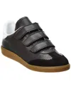 Isabel Marant Beth Leather Sneaker In Black