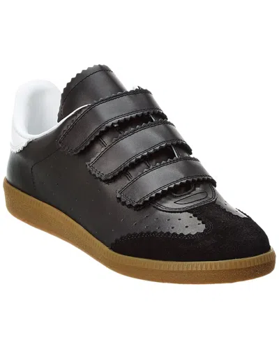 Isabel Marant Beth Leather Sneaker In Black