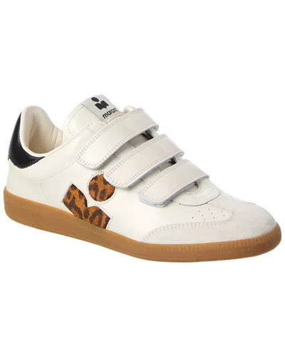 Isabel Marant Beth Leather Sneaker In White