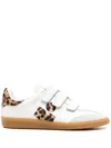 Isabel Marant Beth Leopard Mixed Leather Sneakers In Neutrals