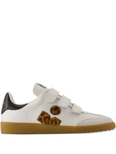 Isabel Marant Beth Leather Sneakers In Sand