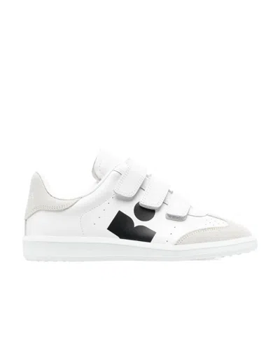 Isabel Marant Logo-patch Touch-strap Sneakers In White