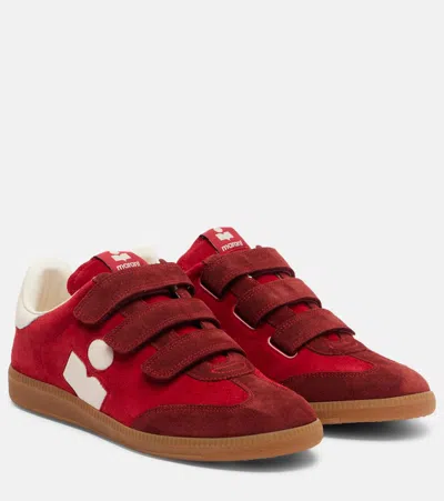 Isabel Marant Beth Logo Suede Sneakers In Red