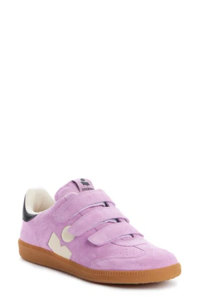 Isabel Marant Beth Mixed Leather Triple-grip Sneakers In Pink