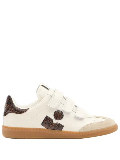 Isabel Marant Beth Low-top Sneakers In Smooth And Snakeskin Leather In Animal Print