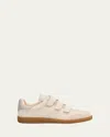 Isabel Marant Beth Mixed Leather Triple-grip Sneakers In Multi