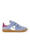 Isabel Marant Beth Mixed Leather Triple-grip Sneakers In Blue & White