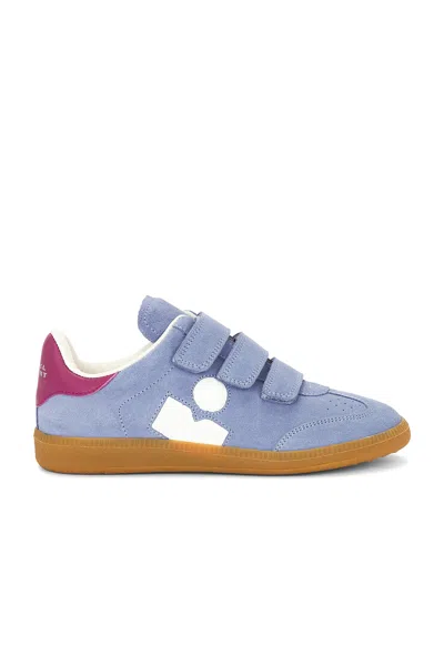 Isabel Marant Beth Mixed Leather Triple-grip Sneakers In Blue White
