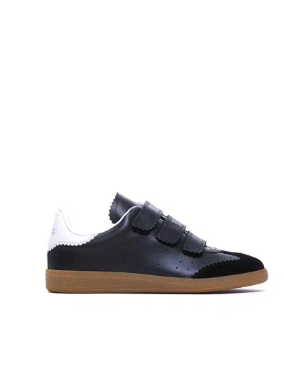 Isabel Marant Beth Leather Sneaker In Black