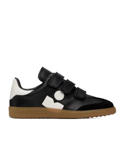 Isabel Marant Beth Leather Sneakers In Black