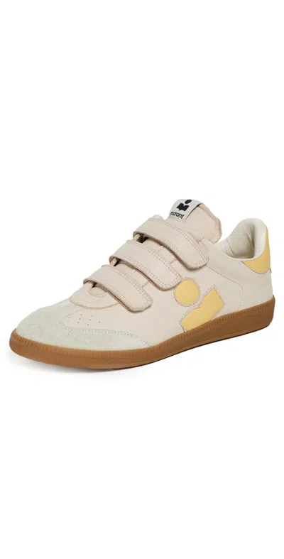 Isabel Marant Beth Mixed Leather Grip-strap Sneakers In Multi