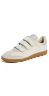 Isabel Marant Beth Panelled Suede Sneakers In Ecru