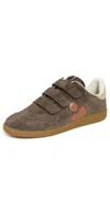 Isabel Marant Bryce Leather-trimmed Suede Sneakers In Brown