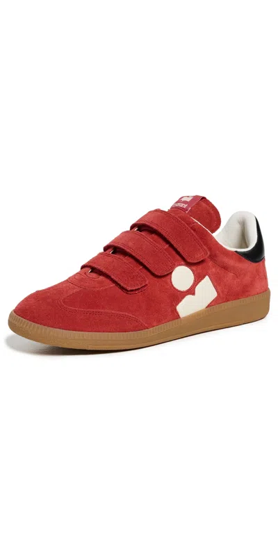 ISABEL MARANT BETH SNEAKERS RED/BEIGE