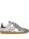 Isabel Marant Festive Beth Metallic Leather Low-top Sneakers In Silver