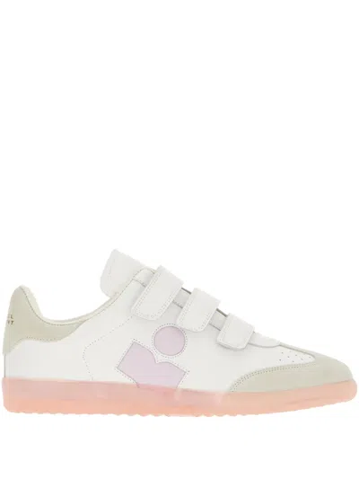 Isabel Marant Bryce Leather Sneaker In White/lilac