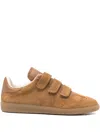 Isabel Marant Beth Leather-trimmed Suede Sneakers In Brown