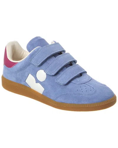 Isabel Marant Beth Mixed Leather Triple-grip Sneakers In Blue White