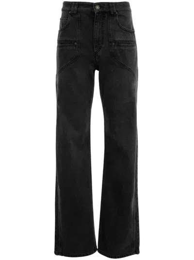 Isabel Marant Bymara Carpenter High-rise Wide-leg Jeans In Black