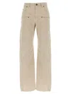 Isabel Marant 'betiane' Jeans Contrast Stitching Detail In Beige