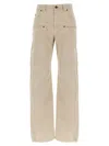 Isabel Marant 'betiane' Jeans Contrast Stitching Detail In Beige