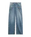 Isabel Marant Jean Beryl Denim Camal Straight Pants In Blue