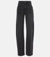 Isabel Marant Bymara Carpenter High-rise Wide-leg Jeans In Black