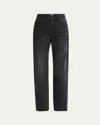 Isabel Marant Betiane Yoked Wide-leg Denim Jeans In Faded Black