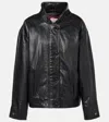 Isabel Marant Long-sleeved Leather Jacket In Black