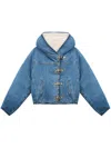 Isabel Marant Womens Blue Biane Faux-fur-lined Denim Jacket In Blue