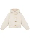 Isabel Marant Biane Teddy-lined Hooded Denim Jacket In Neutrals
