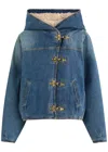 Isabel Marant Womens Blue Biane Faux-fur-lined Denim Jacket In Blue
