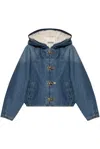 Isabel Marant Womens Blue Biane Faux-fur-lined Denim Jacket