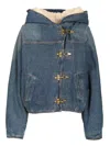 Isabel Marant Womens Blue Biane Faux-fur-lined Denim Jacket In Blue